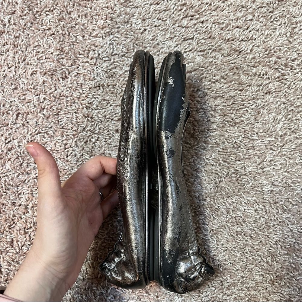 Tory Burch Metallic Flats - Picture 4 of 7
